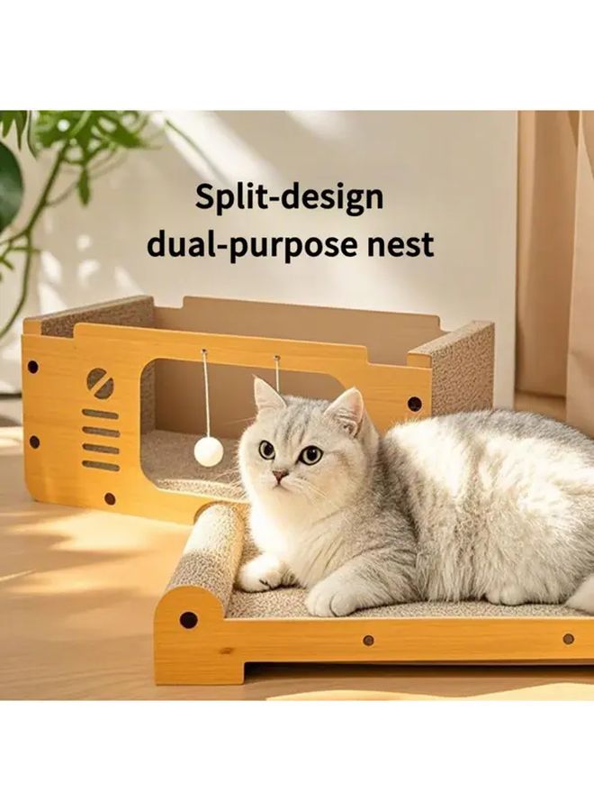 Small Replacement Cat House with Scratching Board Multi Level Hammock - Image 1